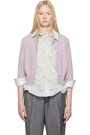 Maison Margiela Purple Wool Cardigan
