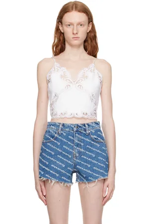 Alexander Wang White Cropped Camisole