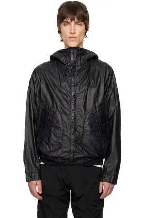 C.P. Company Black Lino Wax Goggle Jacket