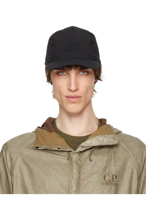C.P. Company Black Plain Paper Touch Logo Cap