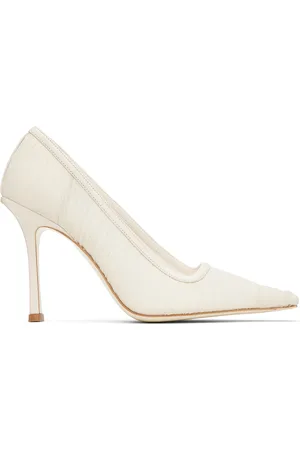 Jimmy Choo White Lotta 100 Heels