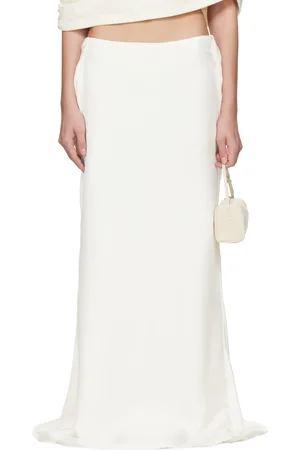 Colleen Allen SSENSE Exclusive Bridal Capsule Silk Bustle Maxi Skirt