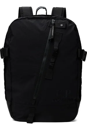C.P. Company Black Plain Paper Touch Backpack
