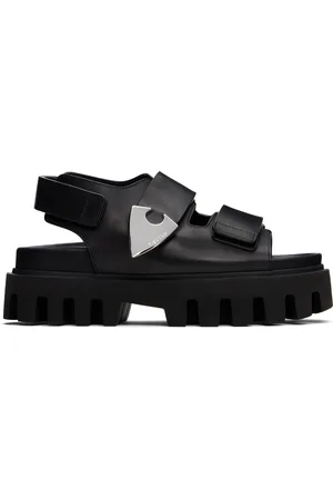 Alexander McQueen Black Parachute Sandals