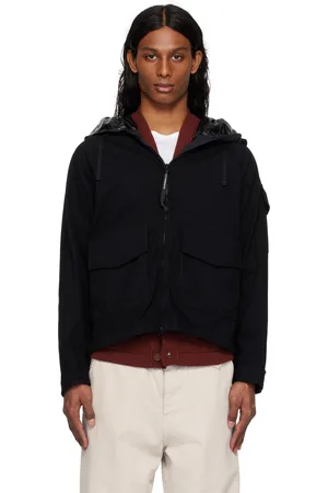 C.P. Company Black Knitted Nylon Jersey Explorer Jacket