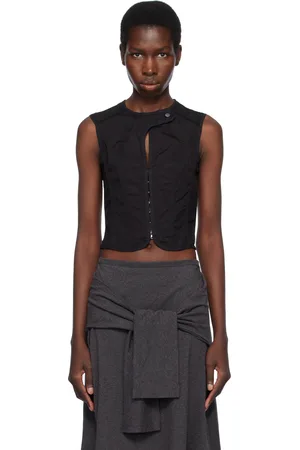 OUR LEGACY Black Poplin Corset Vest