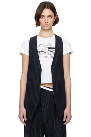 R13 Navy Elongated Vest