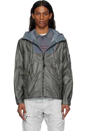 C.P. Company Gray CS II Mixed Hooded Lens Jacket