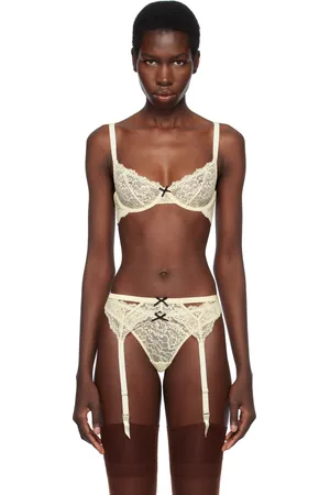 FLEUR DU MAL Off-White Bianca Lace Bra