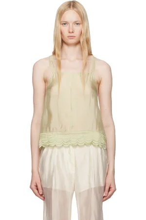 THE GARMENT Green Gilian Front Tank Top