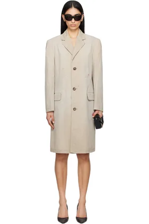 Maison Margiela Beige Cotton Gabardine Trench Coat
