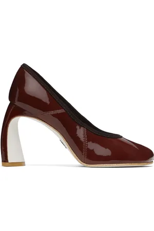 Tory Burch Brown Peep Toe Heels