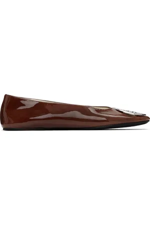 Tory Burch SSENSE Exclusive Brown Reva Ballerina Flats