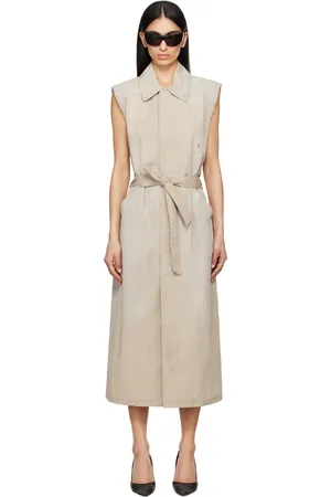 Maison Margiela Beige Sleeveless Trench Coat