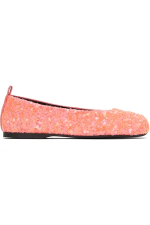 J.W.Anderson Pink All-Over Sequin Ballerina Flats