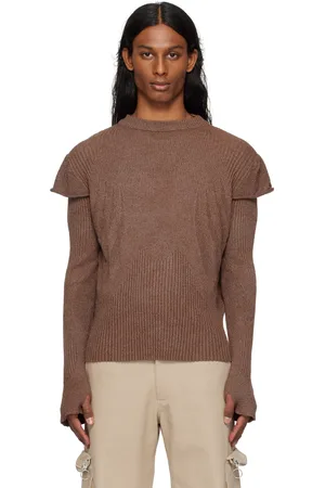 Charlie Constantinou Brown Light Knit Long Sleeve Sweater
