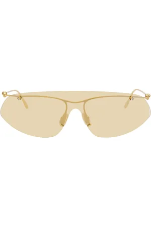 Bottega Veneta Gold Knot Shield Sunglasses