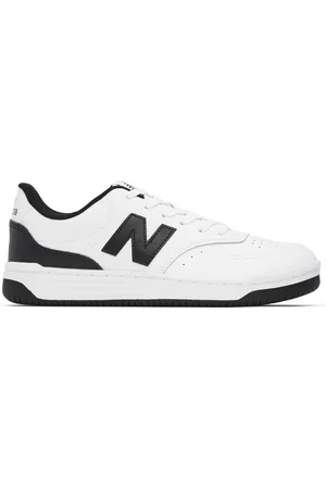 New Balance Big Kids White & Black BB80 Sneakers
