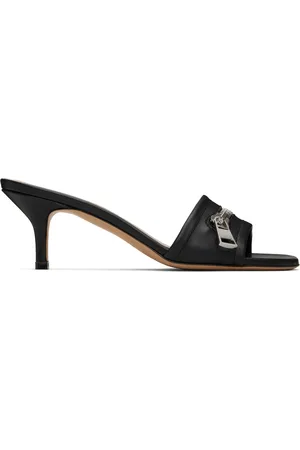 J.W.Anderson Black Leather Biker Heeled Sandals