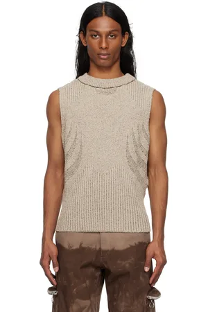 Charlie Constantinou Beige & Brown Knit Vest
