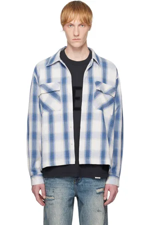 Represent Blue & Off-White Season Flannel Shirt