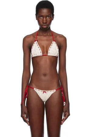 Frankies Bikinis Off-White Bella Hadid Edition Nick Triangle Bikini Top