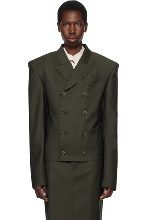 MARTINE ROSE Green Bowie Blazer