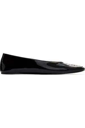 Tory Burch SSENSE Exclusive Black Reva Ballerina Flats