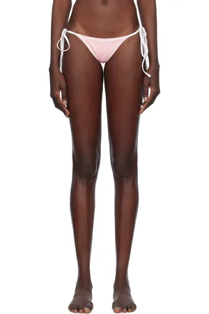 Frankies Bikinis Pink Mackenzie Cheeky String Bikini Bottom