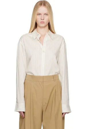 STUDIO NICHOLSON Off-White View Silk Shirt