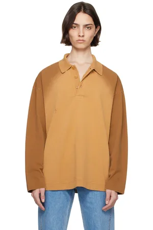 J.W.Anderson Tan Long Sleeve Rugby Polo