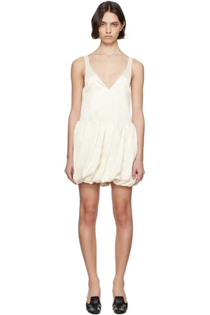 J.W.Anderson Off-White Rolled Hemline Cami Minidress