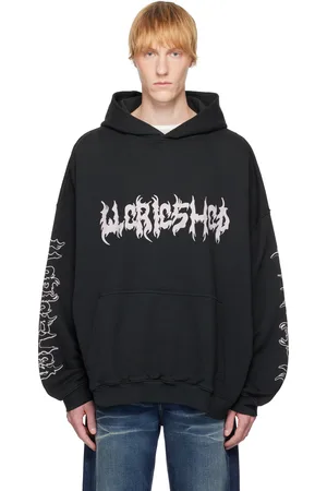032c Black Faithless Oversized Hoodie