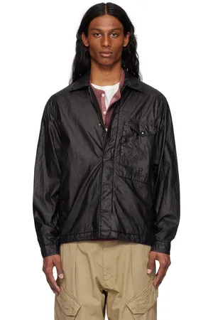 C.P. Company Black Lino Wax Overshirt