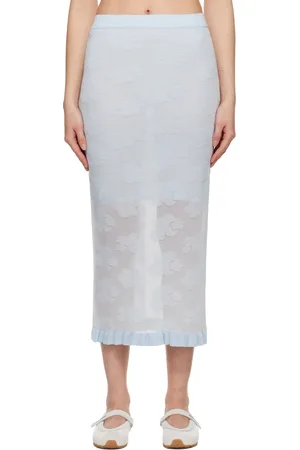 Cecilie Bahnsen Blue Pegonia Midi Skirt