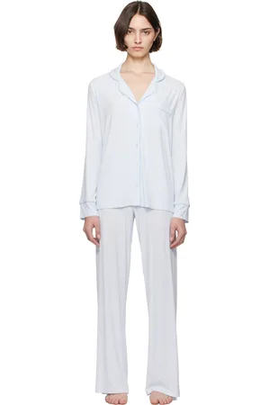 SKIMS Blue Soft Lounge Sleep Pyjama Set