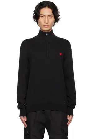 HUGO BOSS Black Half-Zip Sweater