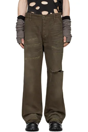 ALEXANDER DIGENOVA Khaki Underground Repair Jeans