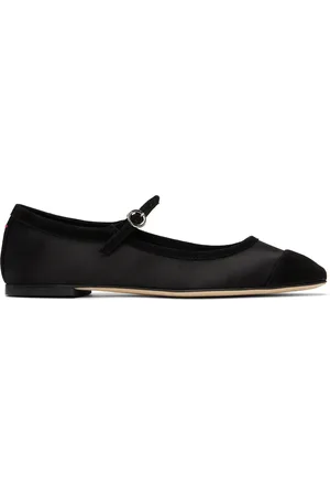 Aeyde Uma Satin Toe-Cap Ballerina Flats