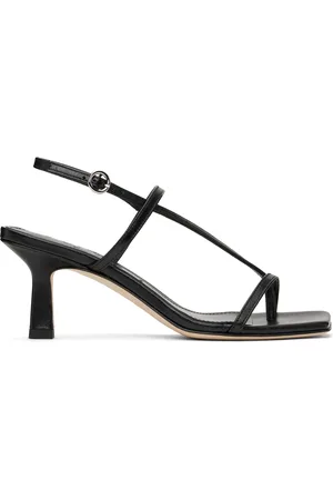 Aeyde Elise Leather Toe-Post Heeled Sandals