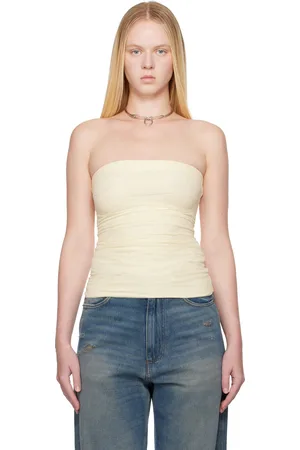 Maison Margiela Off-White Mesh Tube Top
