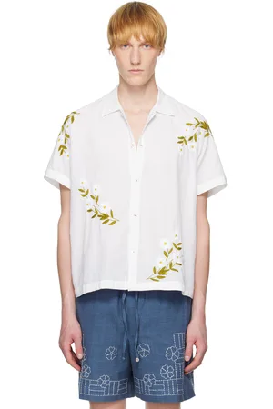 HARAGO Embroidered Daisy Shirt