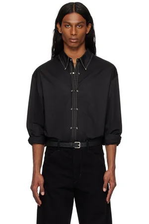 LEMAIRE Black Embellished Metal Shirt