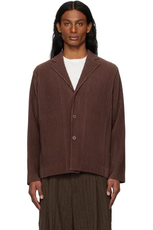 Issey Miyake Brown Outer Mesh Blazer