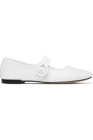 Repetto White Georgia Square-Toe Mary Jane Ballerina Flats