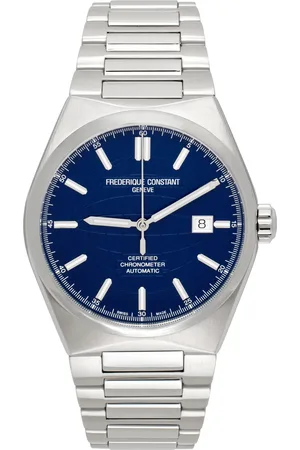 Frederique Constant Silver & Navy Highlife Automatic COSC Watch