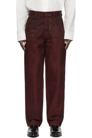 LGN LOUIS GABRIEL NOUCHI Burgundy Straight Leg Denim Jeans