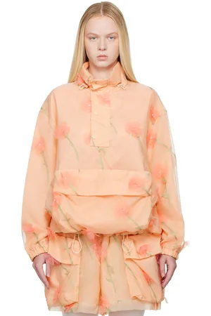 Simone Rocha Pink Carnation Organza Cagoule Jacket