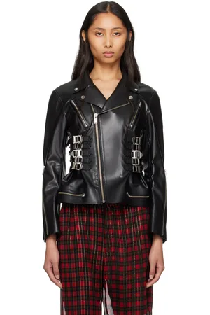 UNDERCOVER UC1E1207 Faux-Leather Biker Jacket