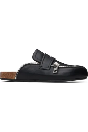 J.W.Anderson Black Leather Biker Slip-on Loafers